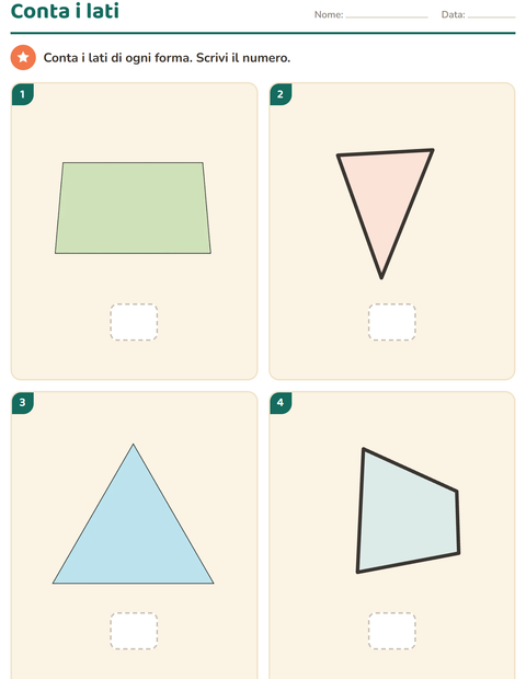 Anteprima della scheda di Forme geometriche per Scuola dell'infanzia (5-7 anni)