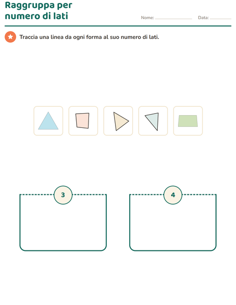 Anteprima della scheda di Forme geometriche per Scuola dell'infanzia (5-7 anni)