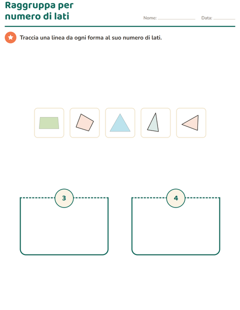 Anteprima della scheda di Forme geometriche per Scuola dell'infanzia (5-7 anni)