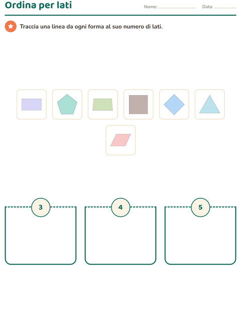 Anteprima della scheda di Forme geometriche per Scuola dell'infanzia (5-7 anni)