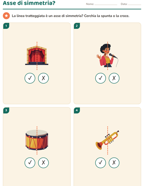 Anteprima della scheda di Forme geometriche con Musica per Scuola primaria classe seconda