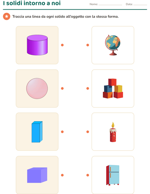 Anteprima della scheda di Forme geometriche per Scuola primaria classe seconda