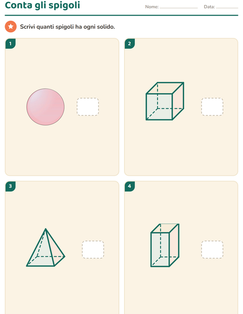 Anteprima della scheda di Forme geometriche per Scuola primaria classe seconda
