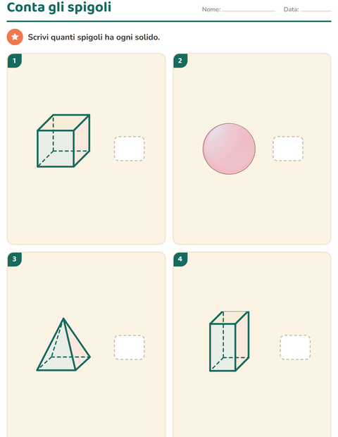Anteprima della scheda di Forme geometriche per Scuola primaria classe seconda