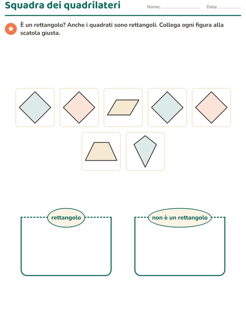 Anteprima della scheda di Forme geometriche per Scuola primaria classe terza