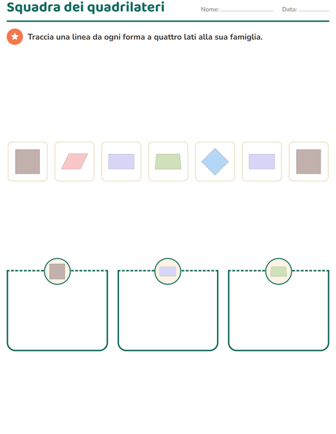 Anteprima della scheda di Forme geometriche per Scuola primaria classe terza