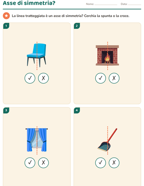 Anteprima della scheda di Forme geometriche con In giro per casa per Scuola primaria classe seconda