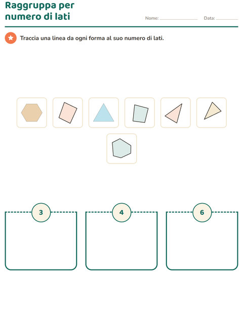 Anteprima della scheda di Forme geometriche per Scuola dell'infanzia (5-7 anni)