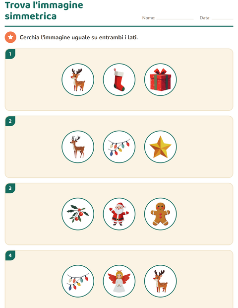 Anteprima della scheda di Forme geometriche con Natale per Scuola primaria classe seconda
