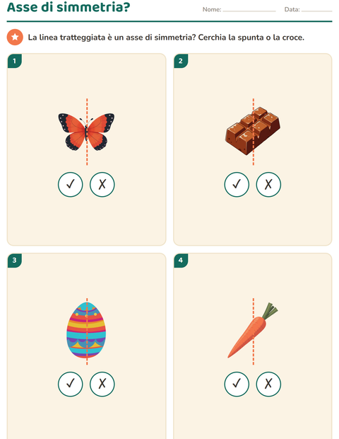 Anteprima della scheda di Forme geometriche con Pasqua per Scuola primaria classe seconda