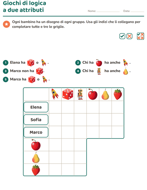 Anteprima della scheda di Giochi di logica con Giocattoli per Scuola primaria classe terza
