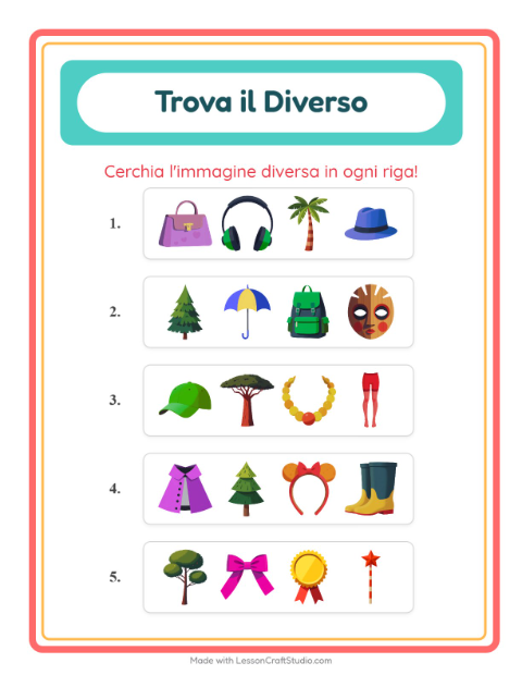 Anteprima della scheda di L'intruso con Accessori per Scuola dell'infanzia (5-7 anni)