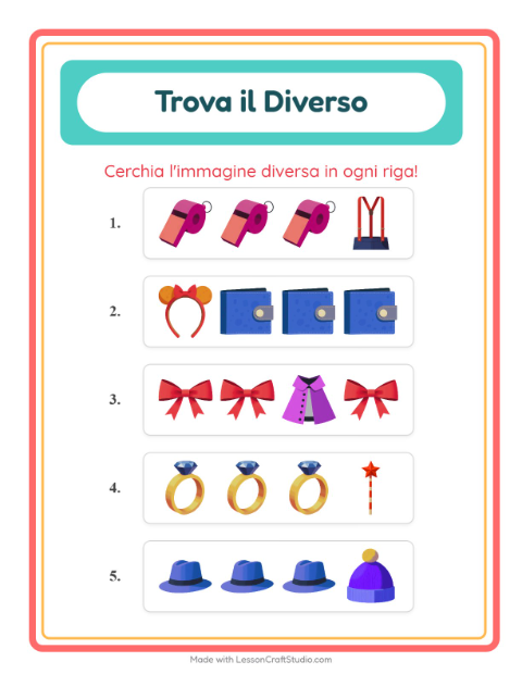 Anteprima della scheda di L'intruso con Accessori per Scuola dell'infanzia (5-7 anni)