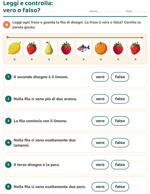 Anteprima della scheda di Leggi ed esegui con Al supermercato per Scuola primaria classe prima