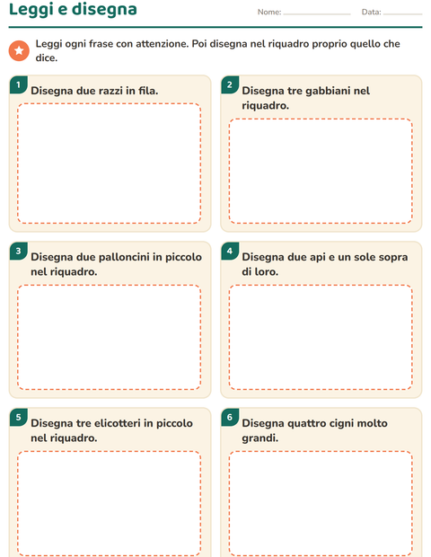 Anteprima della scheda di Leggi ed esegui con Cose che volano per Scuola primaria classe prima