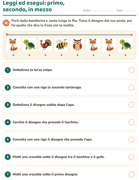 Anteprima della scheda di Leggi ed esegui con Creature della foresta per Scuola primaria classe prima