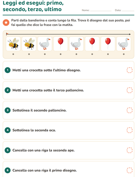 Anteprima della scheda di Leggi ed esegui con Cose che volano per Scuola primaria classe prima