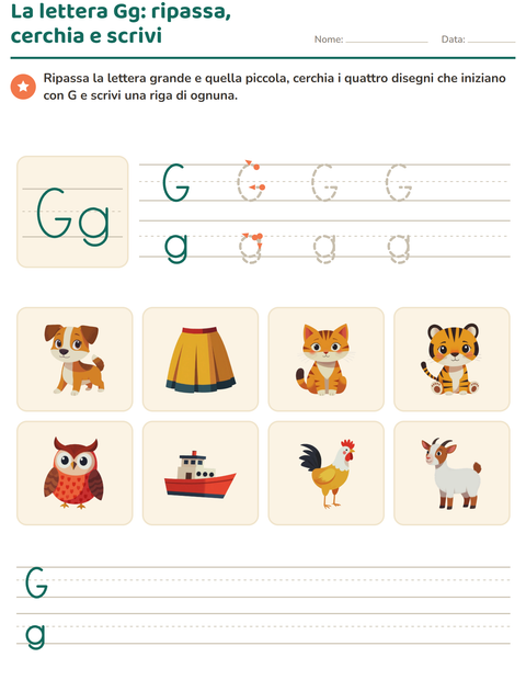 Anteprima della scheda di La lettera della settimana per Scuola dell'infanzia (5-7 anni)