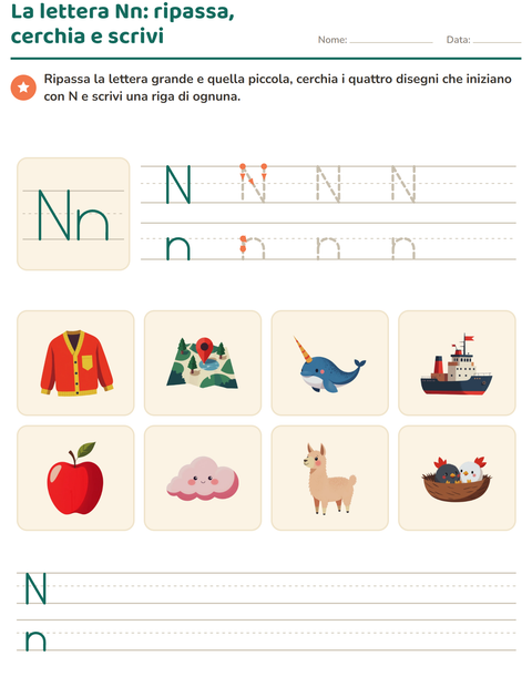 Anteprima della scheda di La lettera della settimana per Scuola dell'infanzia (5-7 anni)