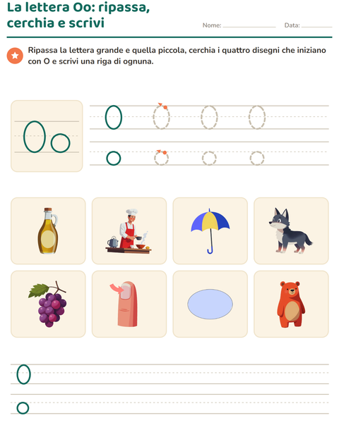 Anteprima della scheda di La lettera della settimana per Scuola dell'infanzia (5-7 anni)