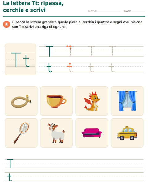 Anteprima della scheda di La lettera della settimana per Scuola dell'infanzia (5-7 anni)