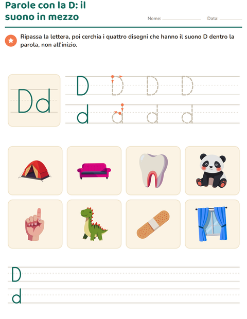 Anteprima della scheda di La lettera della settimana per Scuola dell'infanzia (5-7 anni)
