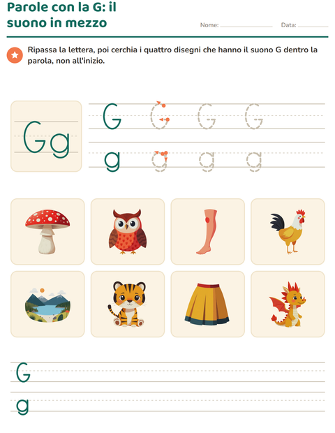 Anteprima della scheda di La lettera della settimana per Scuola dell'infanzia (5-7 anni)