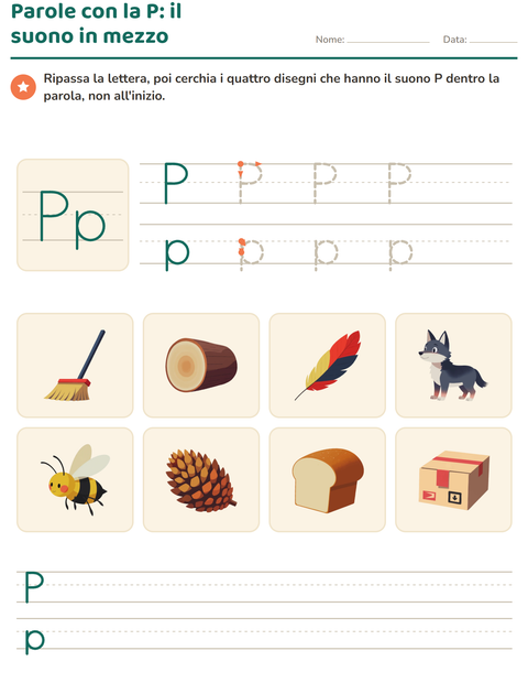 Anteprima della scheda di La lettera della settimana per Scuola dell'infanzia (5-7 anni)