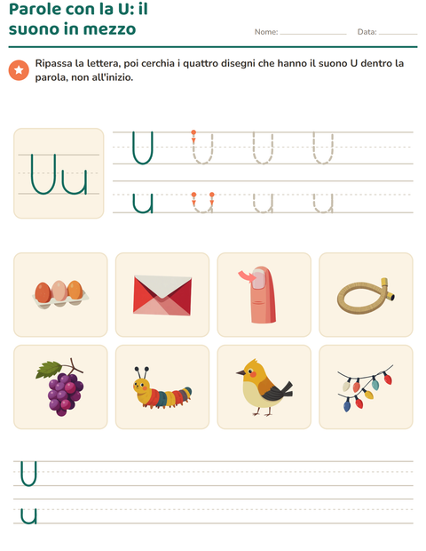 Anteprima della scheda di La lettera della settimana per Scuola dell'infanzia (5-7 anni)