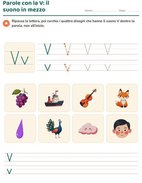 Anteprima della scheda di La lettera della settimana per Scuola dell'infanzia (5-7 anni)