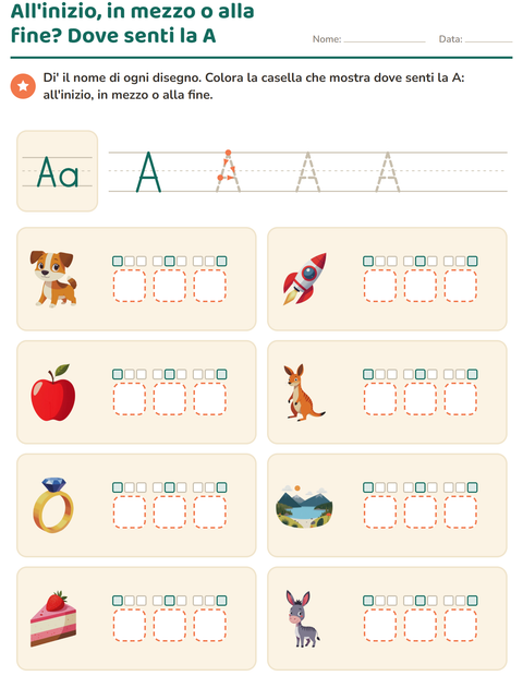 Anteprima della scheda di La lettera della settimana per Scuola dell'infanzia (5-7 anni)