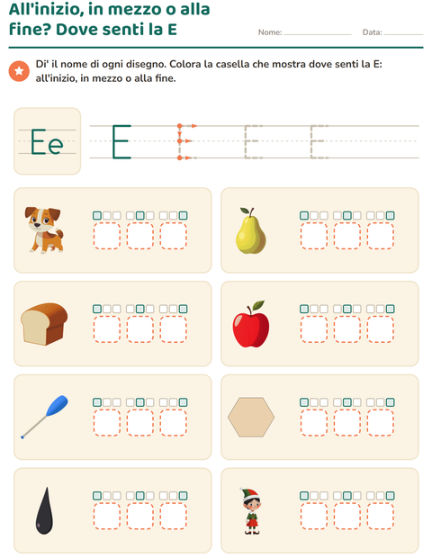 Anteprima della scheda di La lettera della settimana per Scuola dell'infanzia (5-7 anni)