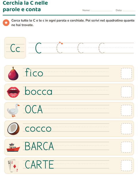 Anteprima della scheda di La lettera della settimana per Scuola dell'infanzia (5-7 anni)