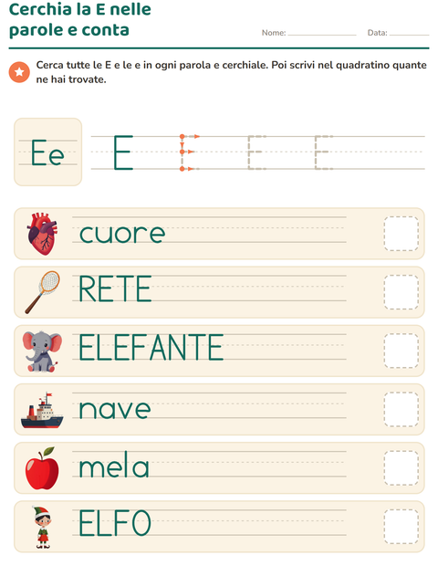 Anteprima della scheda di La lettera della settimana per Scuola dell'infanzia (5-7 anni)
