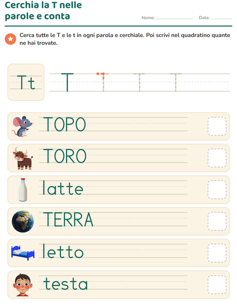 Anteprima della scheda di La lettera della settimana per Scuola dell'infanzia (5-7 anni)