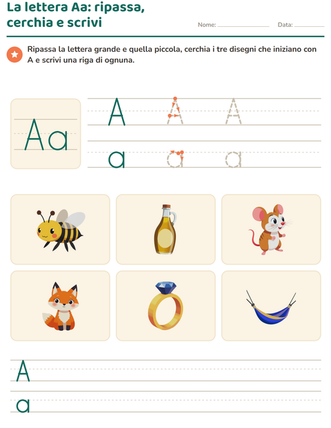 Anteprima della scheda di La lettera della settimana per Scuola dell'infanzia (5-7 anni)