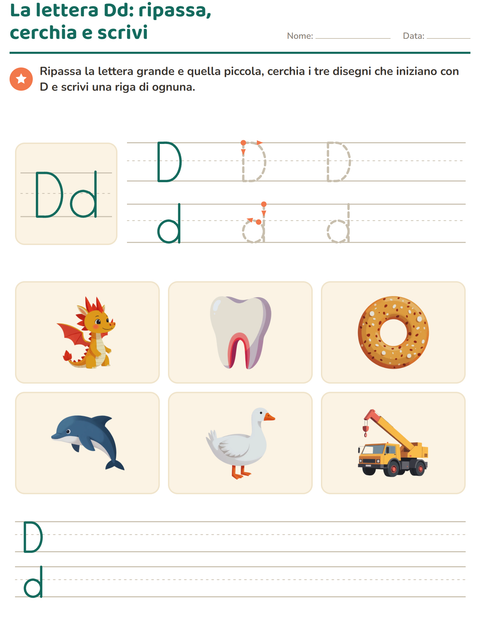 Anteprima della scheda di La lettera della settimana per Scuola dell'infanzia (5-7 anni)