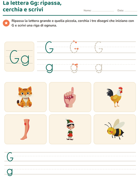 Anteprima della scheda di La lettera della settimana per Scuola dell'infanzia (5-7 anni)