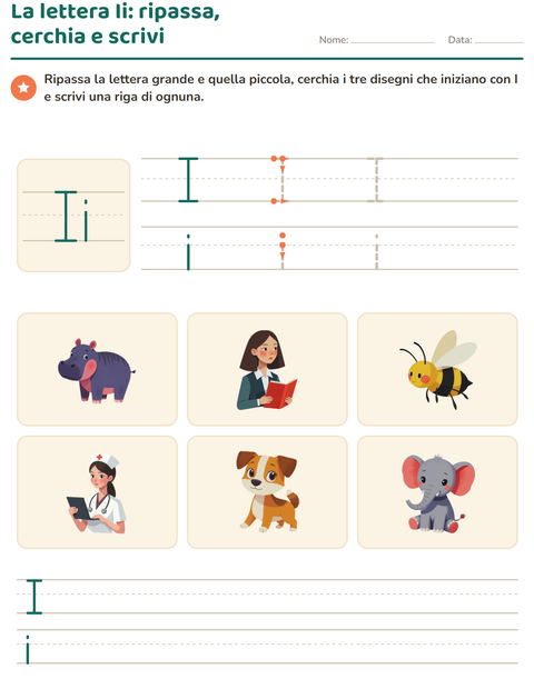 Anteprima della scheda di La lettera della settimana per Scuola dell'infanzia (5-7 anni)