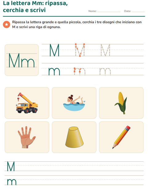 Anteprima della scheda di La lettera della settimana per Scuola dell'infanzia (5-7 anni)