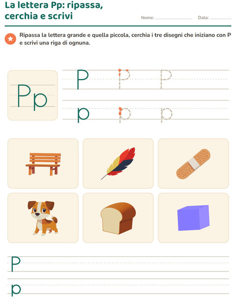 Anteprima della scheda di La lettera della settimana per Scuola dell'infanzia (5-7 anni)