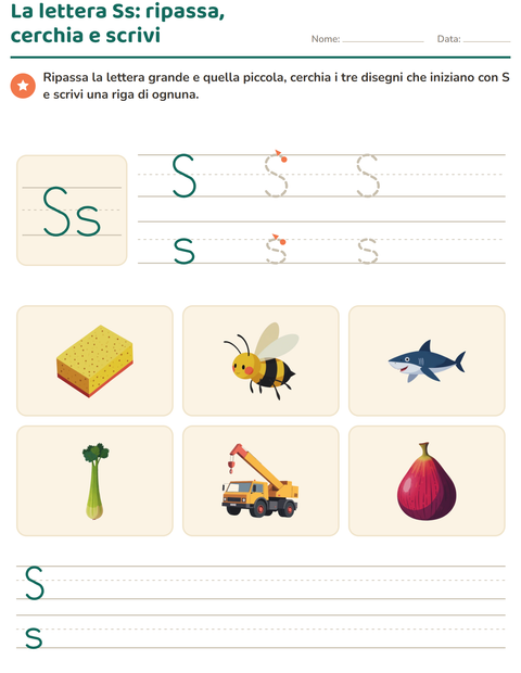 Anteprima della scheda di La lettera della settimana per Scuola dell'infanzia (5-7 anni)
