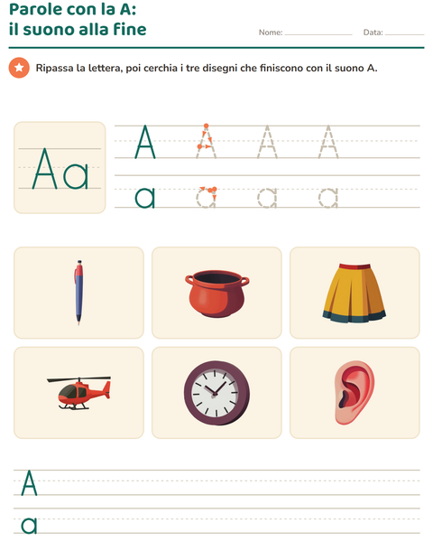 Anteprima della scheda di La lettera della settimana per Scuola dell'infanzia (5-7 anni)