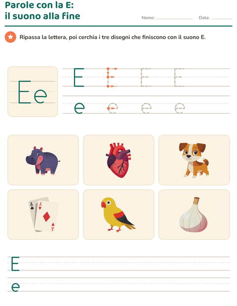 Anteprima della scheda di La lettera della settimana per Scuola dell'infanzia (5-7 anni)