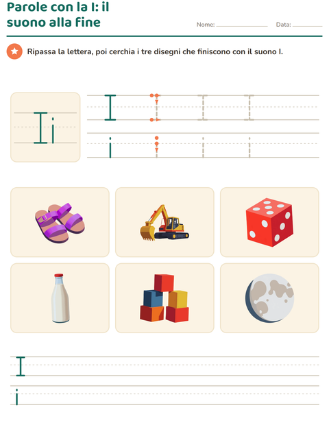 Anteprima della scheda di La lettera della settimana per Scuola dell'infanzia (5-7 anni)