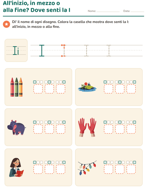 Anteprima della scheda di La lettera della settimana per Scuola dell'infanzia (5-7 anni)