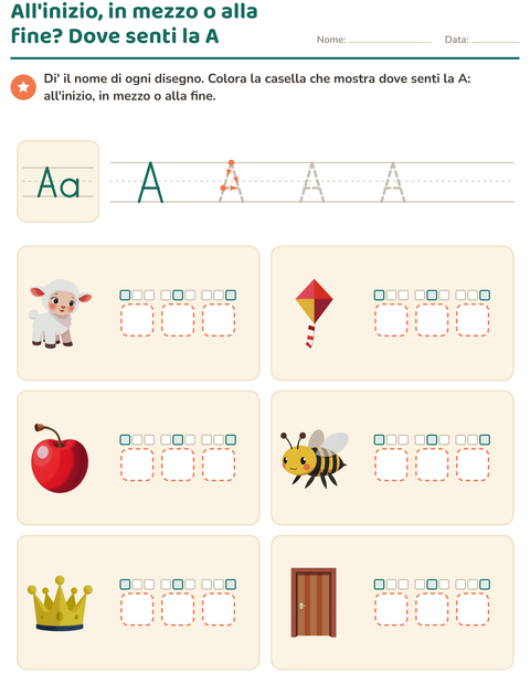 Anteprima della scheda di La lettera della settimana per Scuola dell'infanzia (5-7 anni)