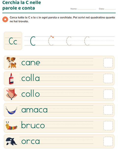 Anteprima della scheda di La lettera della settimana per Scuola dell'infanzia (5-7 anni)