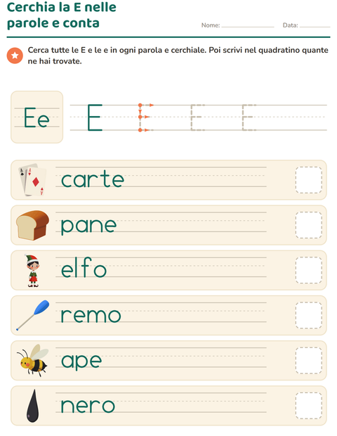 Anteprima della scheda di La lettera della settimana per Scuola dell'infanzia (5-7 anni)