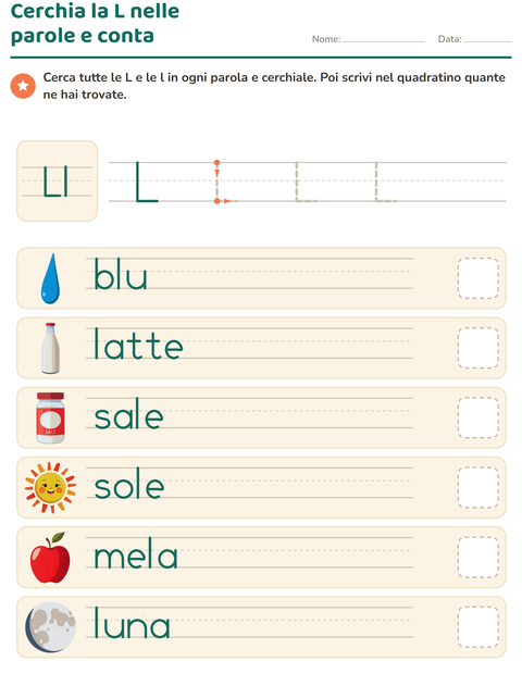 Anteprima della scheda di La lettera della settimana per Scuola dell'infanzia (5-7 anni)